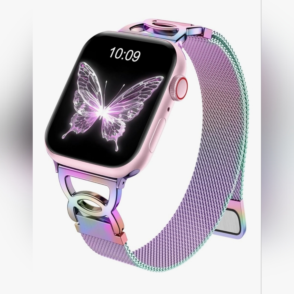Metallic Magnetic Metal Band Compatible with Apple Watch